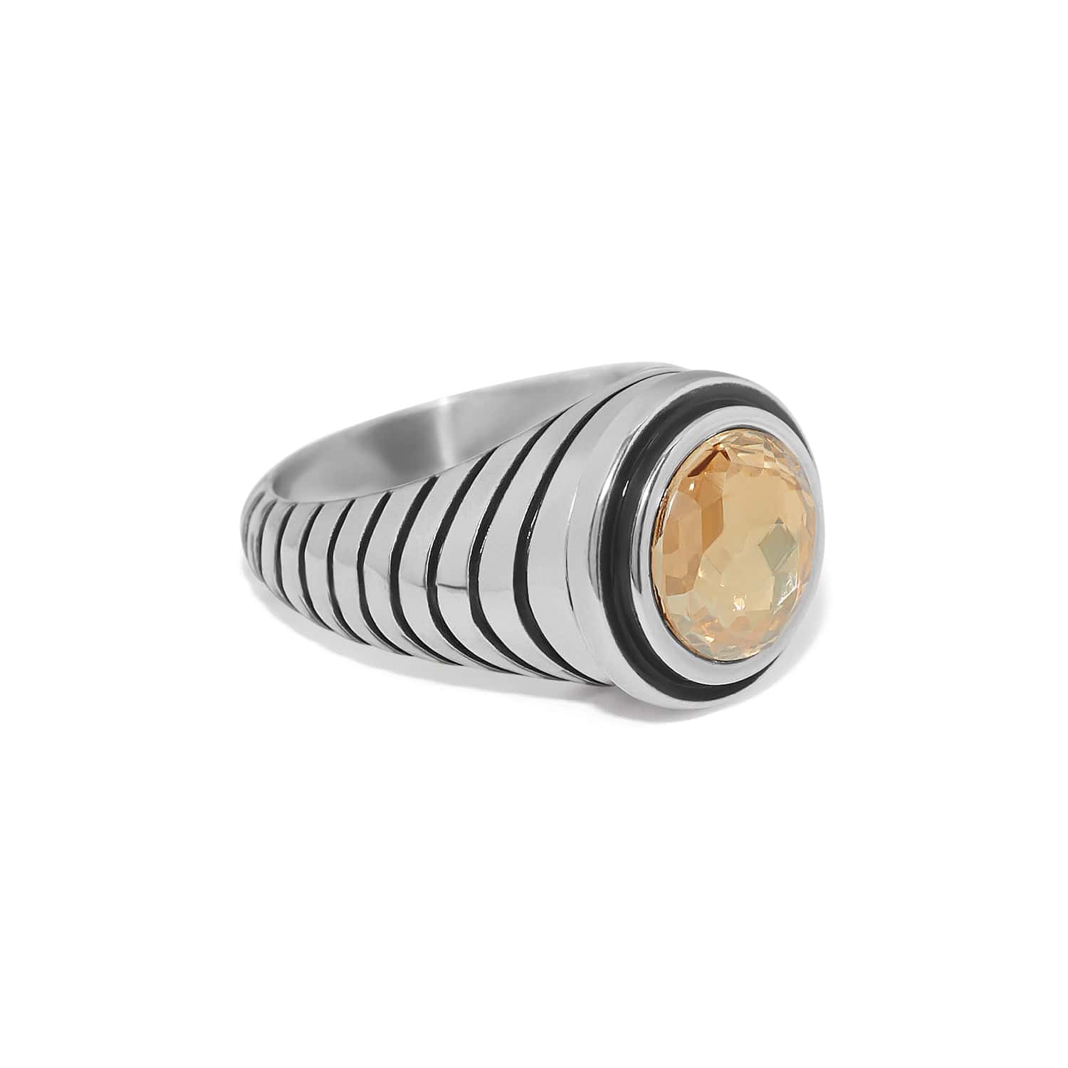 Meridian Aurora Domed Ring silver-golden-shadow 6