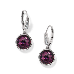 Meridian Aurora Leverback Earrings, Silver Aqua main image 1