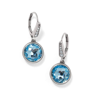 Meridian Aurora Leverback Earrings, Silver Aqua main image 0