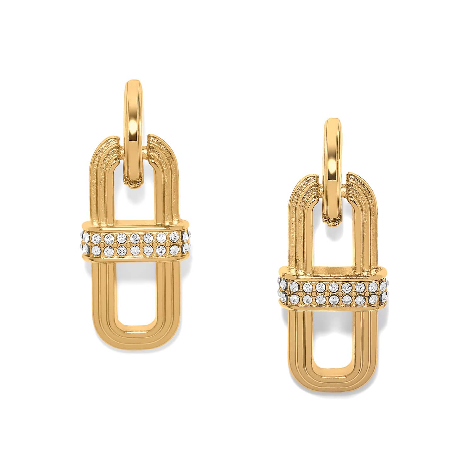 Meridian Aurora Link Post Drop Earrings gold 1