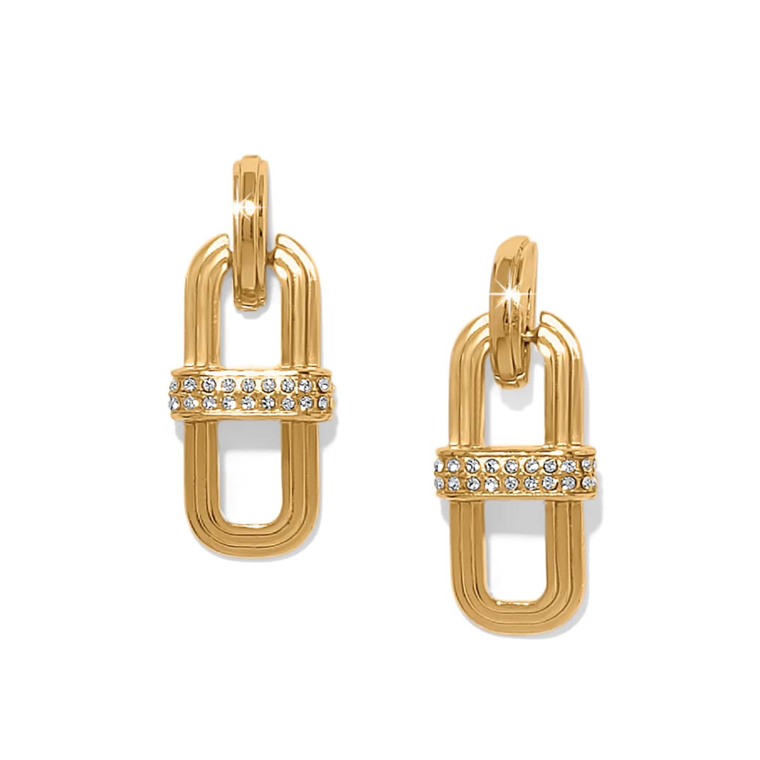 Meridian Aurora Link Post Drop Earrings gold 2