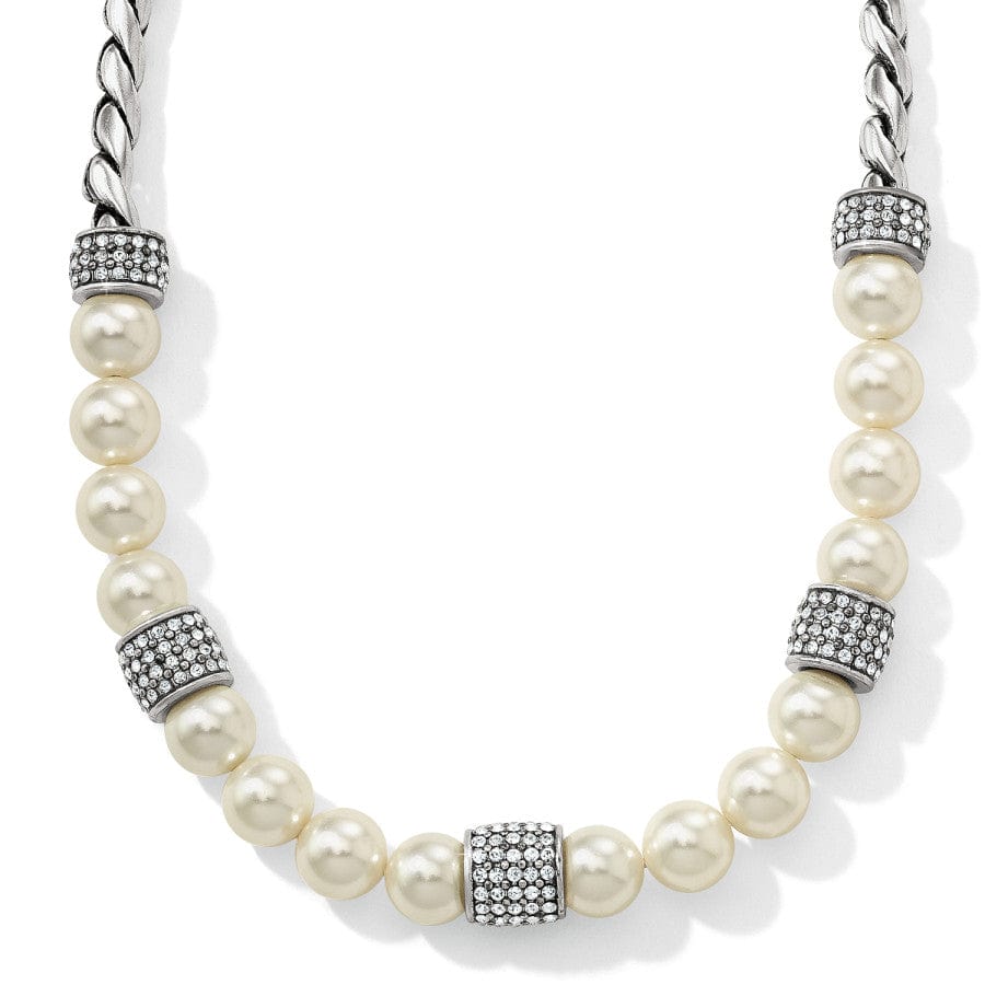 Meridian Bead Necklace silver-pearl 4