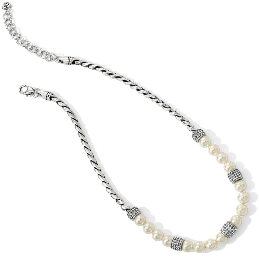Meridian Bead Necklace silver-pearl 5