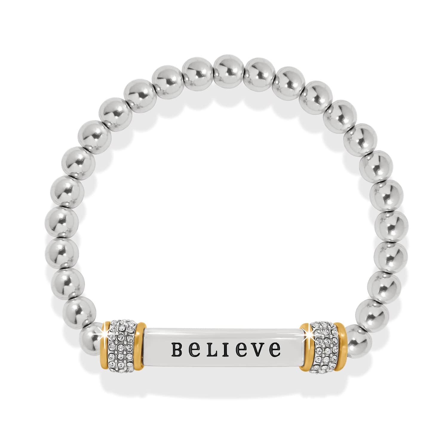 Meridian Believe Two Tone Stretch Bracelet silver-gold 2