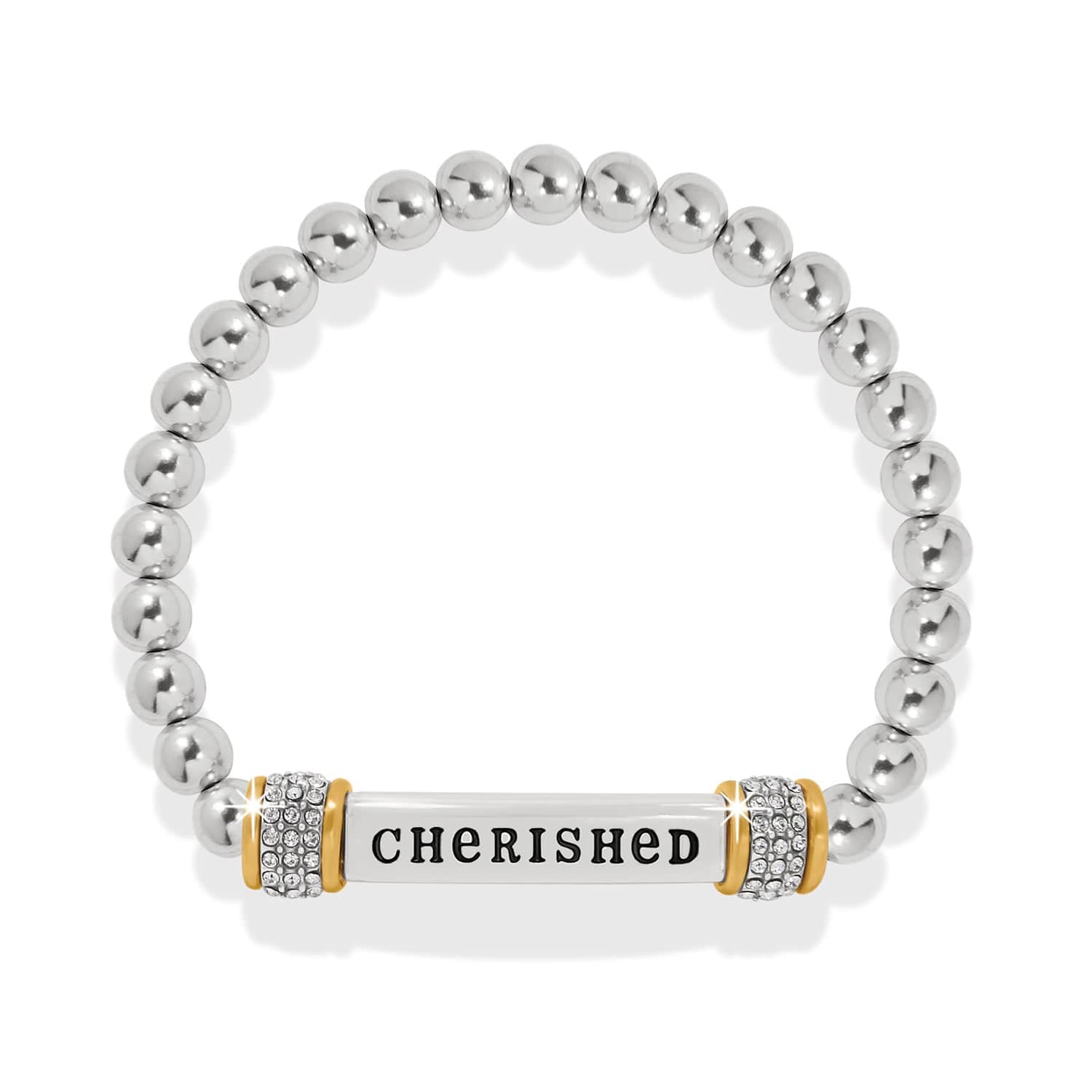 Meridian Cherished Two Tone Stretch Bracelet silver-gold 2