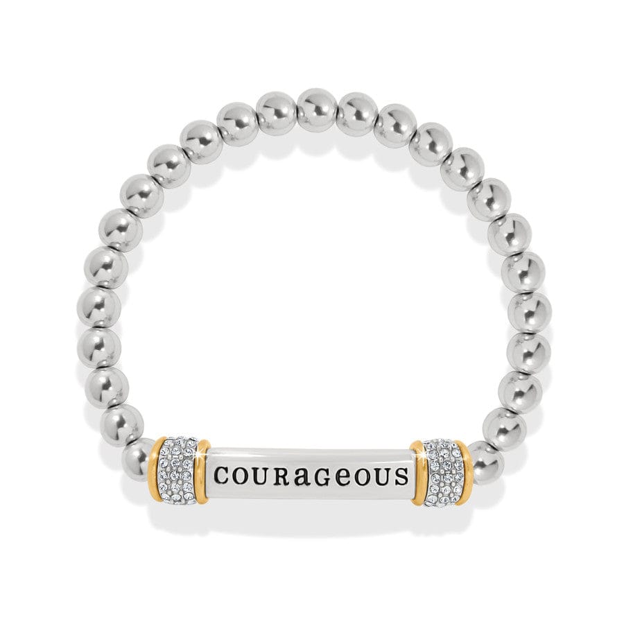 Meridian Courageous Two Tone Stretch Bracelet silver-gold 2