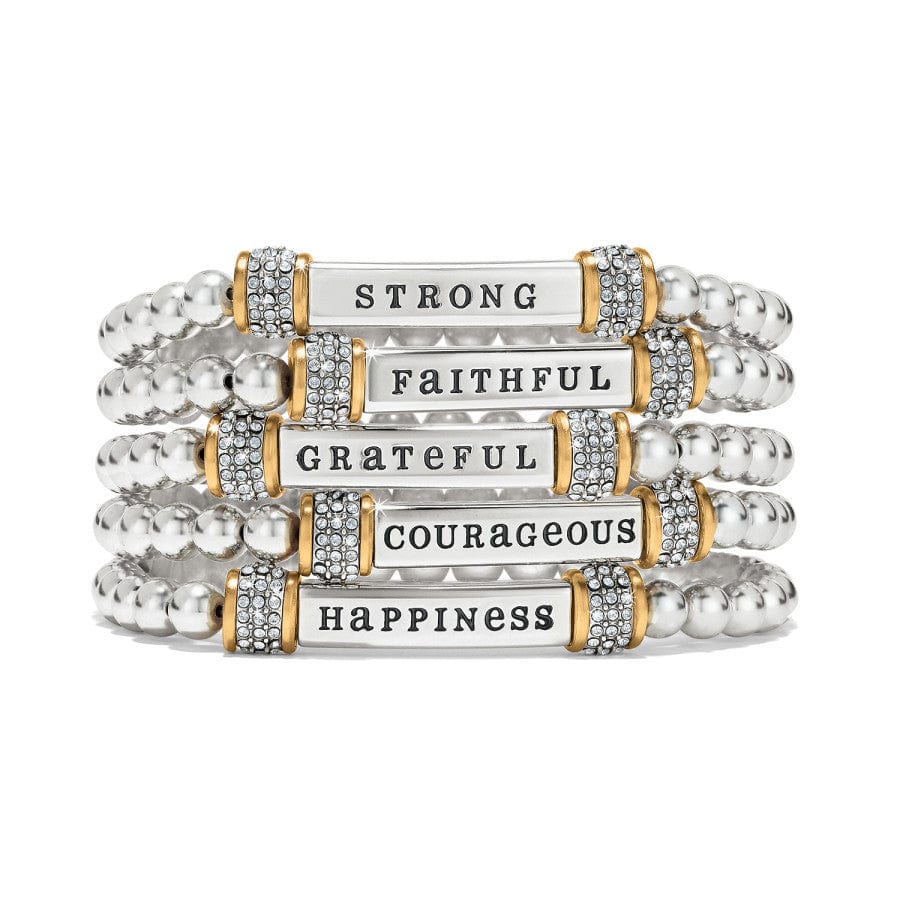 Meridian Courageous Two Tone Stretch Bracelet silver-gold 3