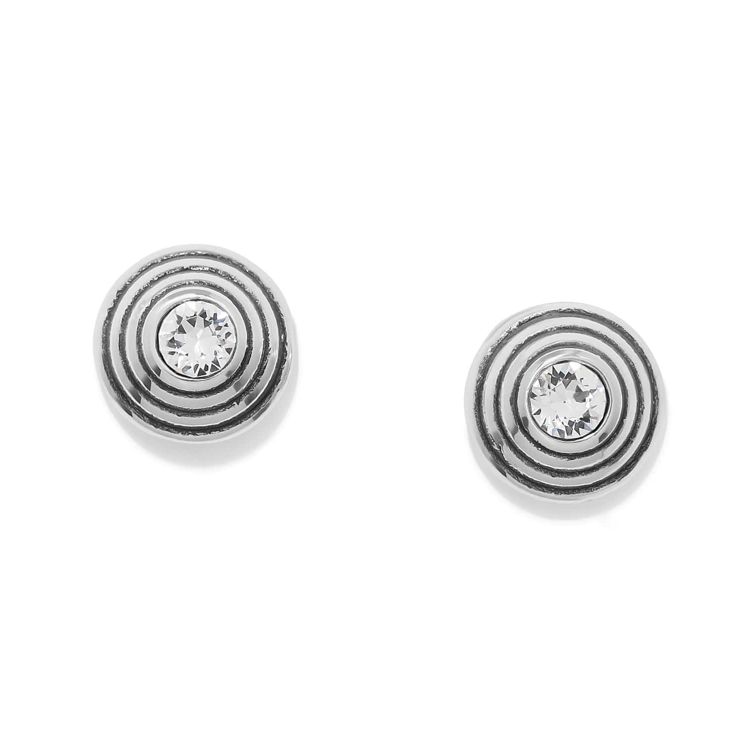 Meridian Etage II Round Post Earrings silver-gold 2