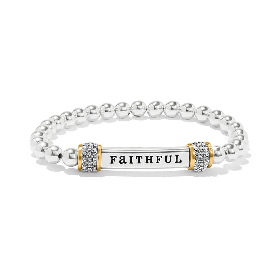 Meridian Faithful Two Tone Stretch Bracelet silver-gold 1