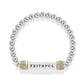 Meridian Faithful Two Tone Stretch Bracelet