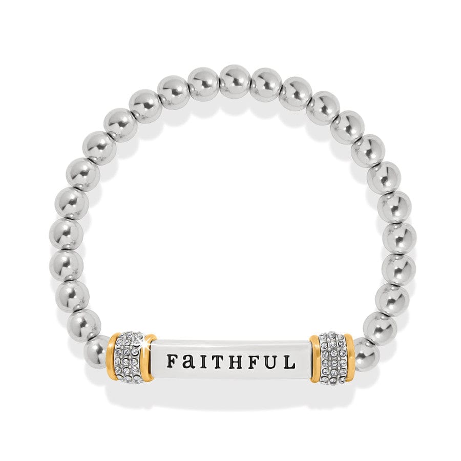Meridian Faithful Two Tone Stretch Bracelet silver-gold 2