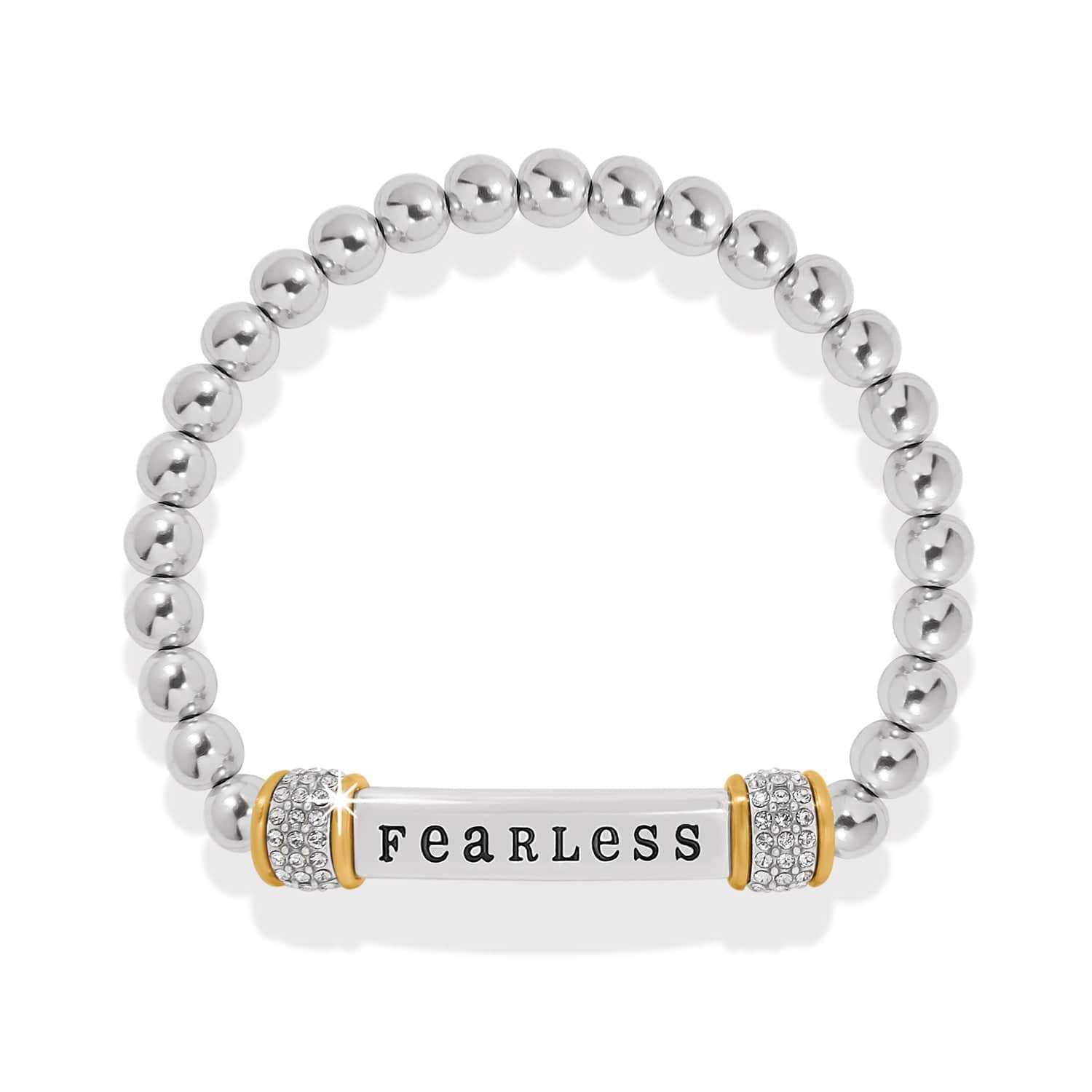Meridian Fearless Two Tone Stretch Bracelet silver-gold 2