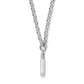 Brighton pendant necklace with silver-plated rolo chain and crystal-accented vertical bar pendant on a white background