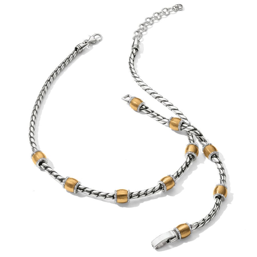 Meridian Geo Necklace silver-gold 3