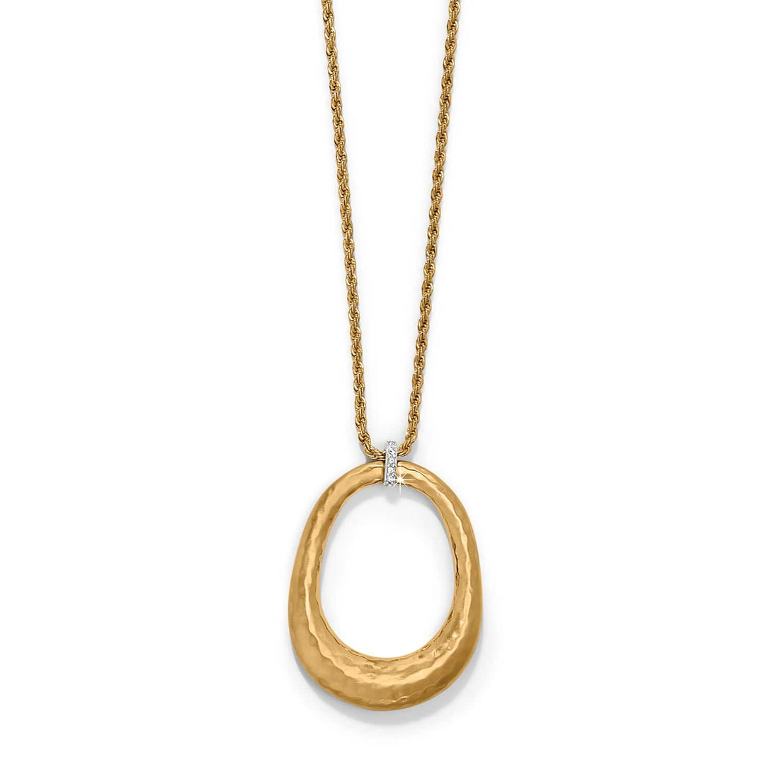 Silver Meridian Geo Bar Necklace - Brighton
