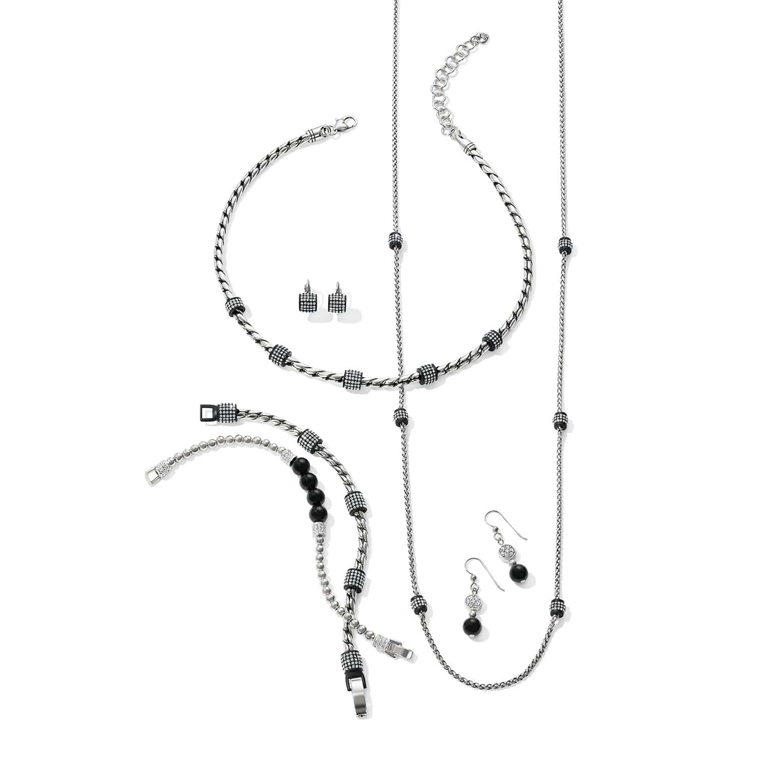 Meridian Necklace black-silver 13