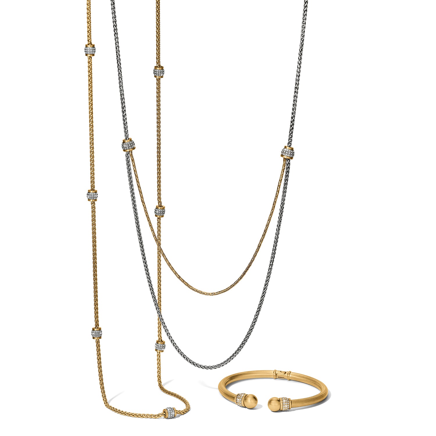 Meridian Open Hinged Bangle gold 3