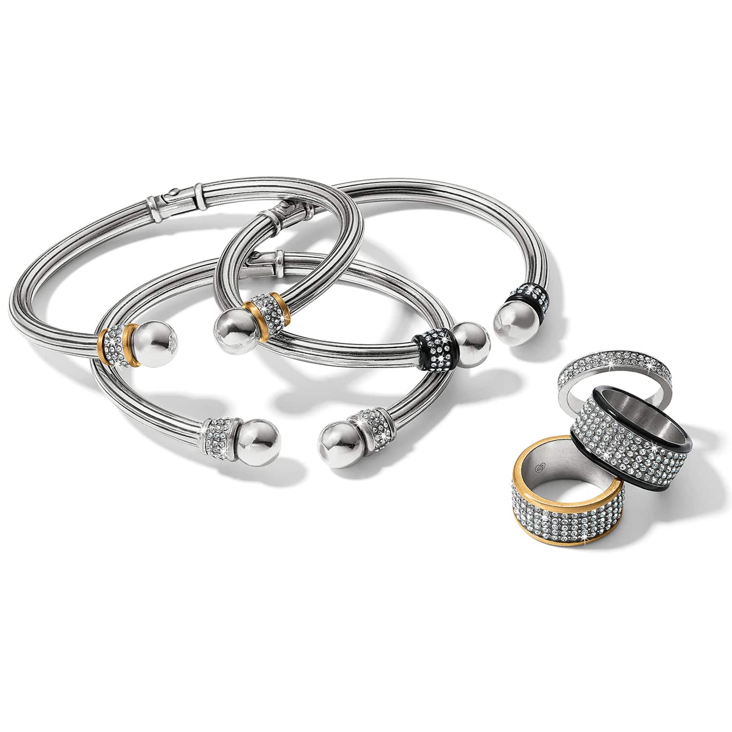 Meridian Open Hinged Bangle - Brighton