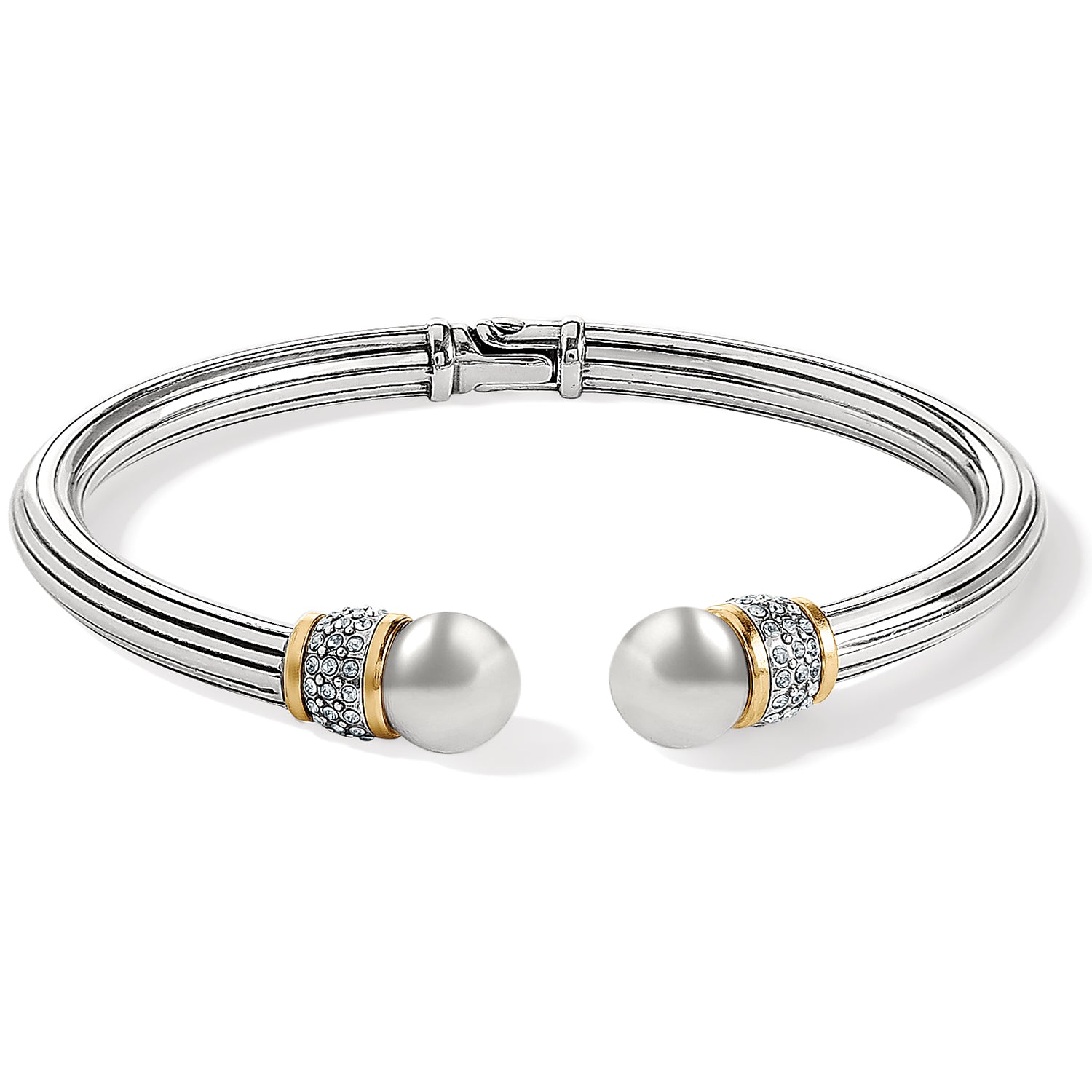 Meridian Open Hinged Bangle silver-gold 8