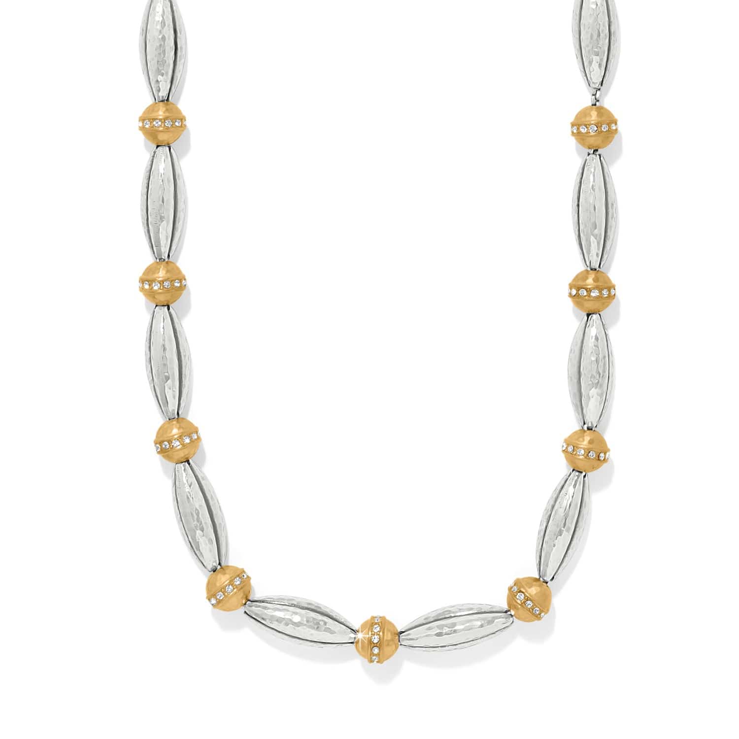 Meridian Orbit Bead Necklace silver-gold 1