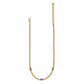 Brighton beaded necklace with gold-plated beads, crystal accent stations, and adjustable chain on a white background