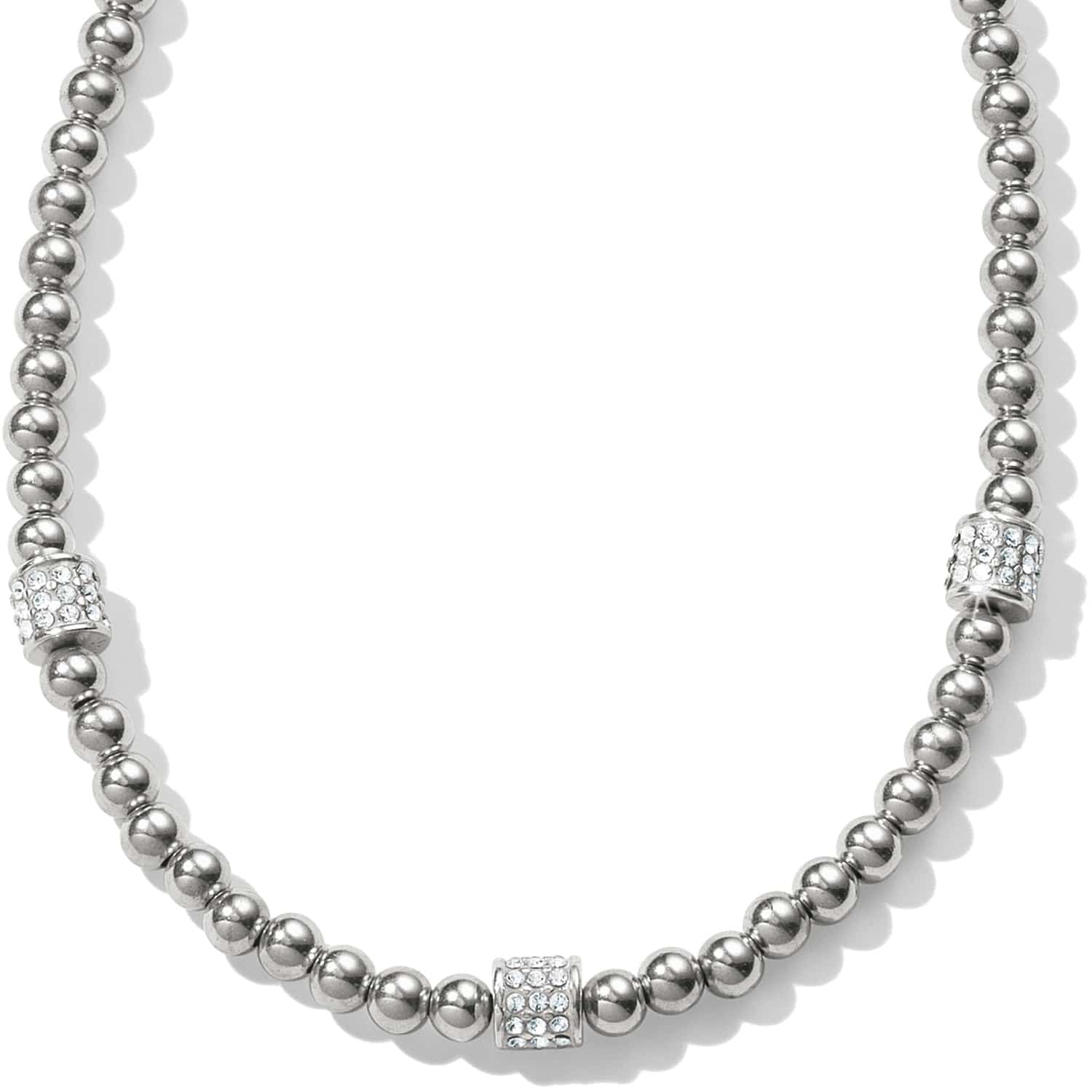 Meridian Petite Beads Station Necklace silver 1