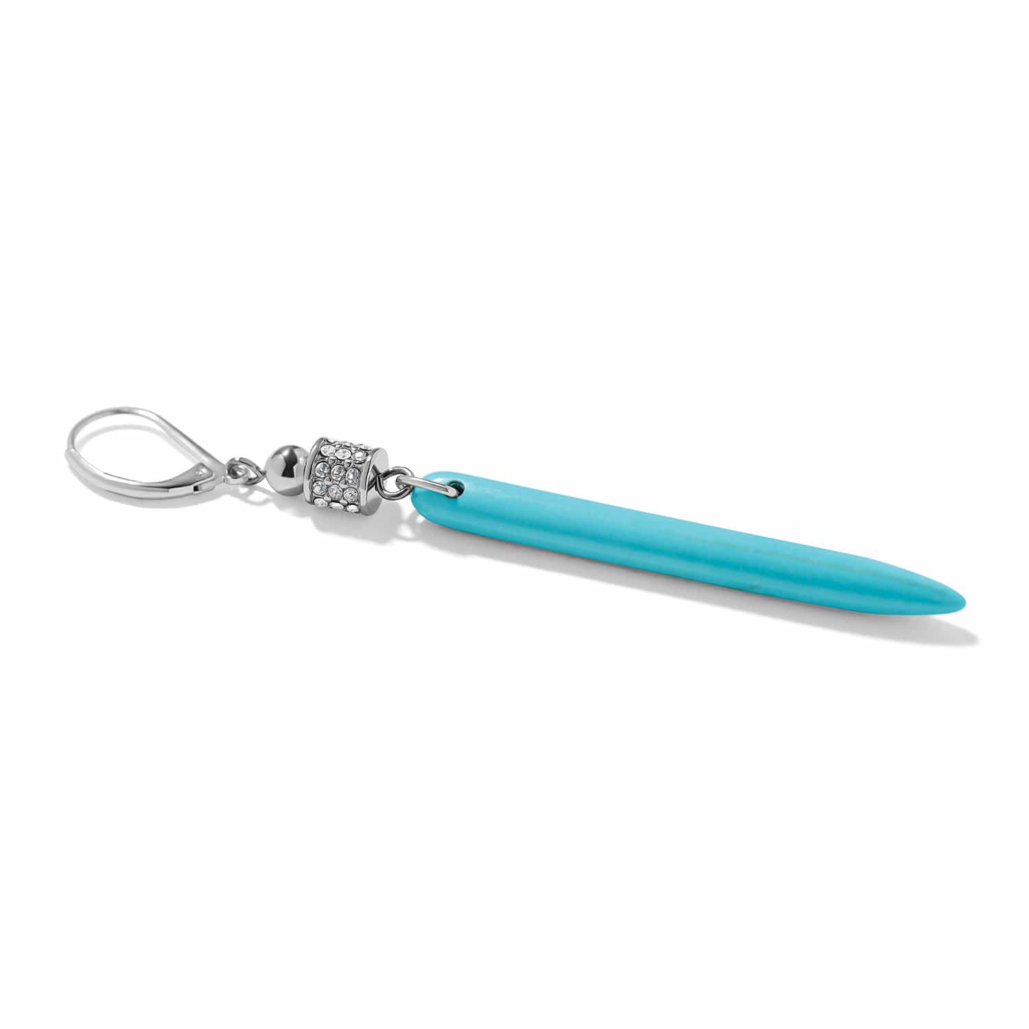 Meridian Petite Drop Leverback Earrings silver-turquoise 2
