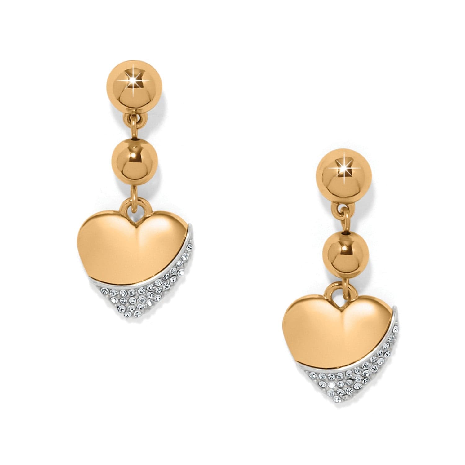 Meridian Petite Heart Wave Post Earrings gold 2