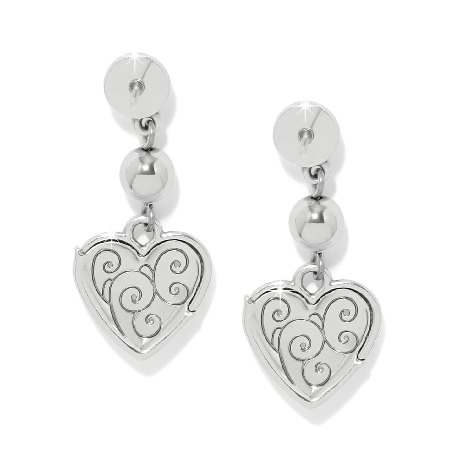 Meridian Petite Heart Wave Post Earrings