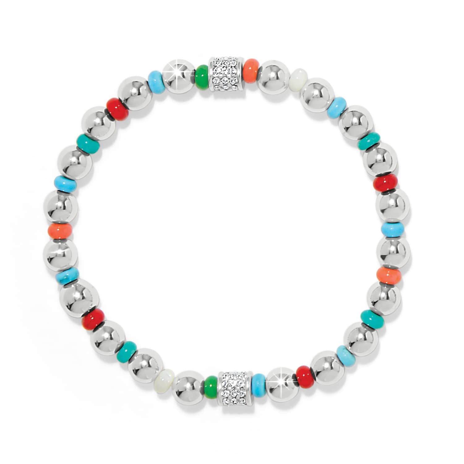 Meridian Petite Multi Stretch Bracelet silver-multi 1