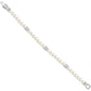 Brighton pearl bracelet with silver-plated crystal pavé accent stations and fold-over clasp on a white background