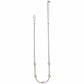 Brighton two-tone chain necklace with silver-plated wheat chain and gold-accented crystal pavé stations on a white background