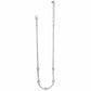 Brighton silver-plated chain necklace with crystal pavé bead stations, lobster clasp, and extender on a white background