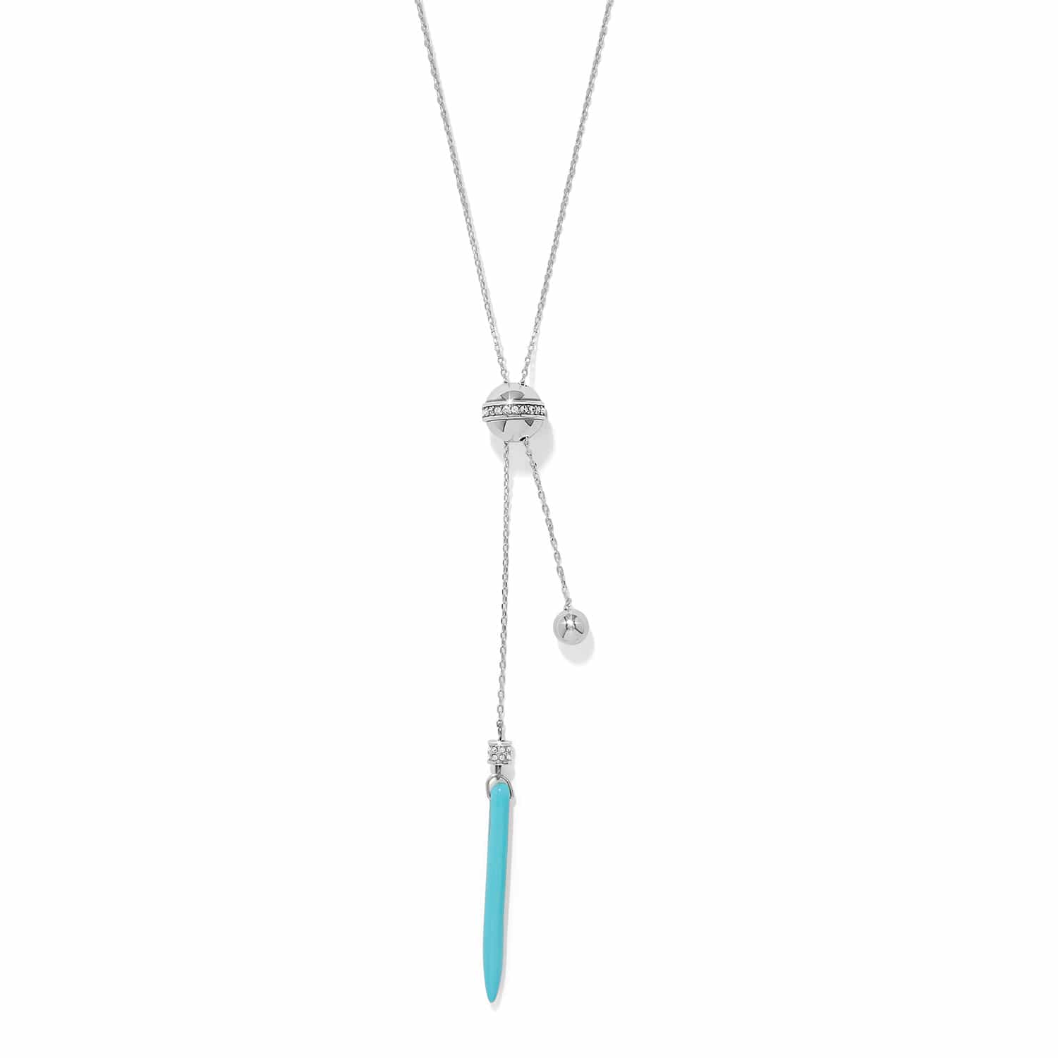 Meridian Petite Sphere Y Turquoise Necklace silver-turquoise 1