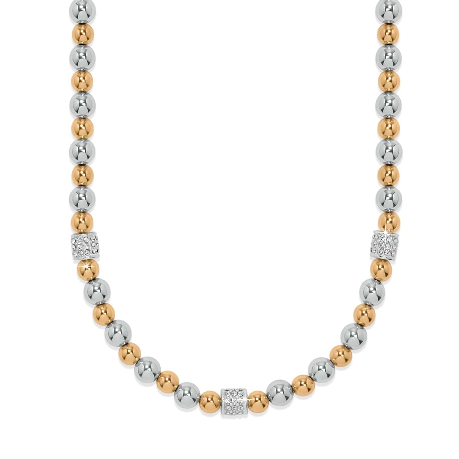 Meridian Petite Station Necklace silver-gold 1