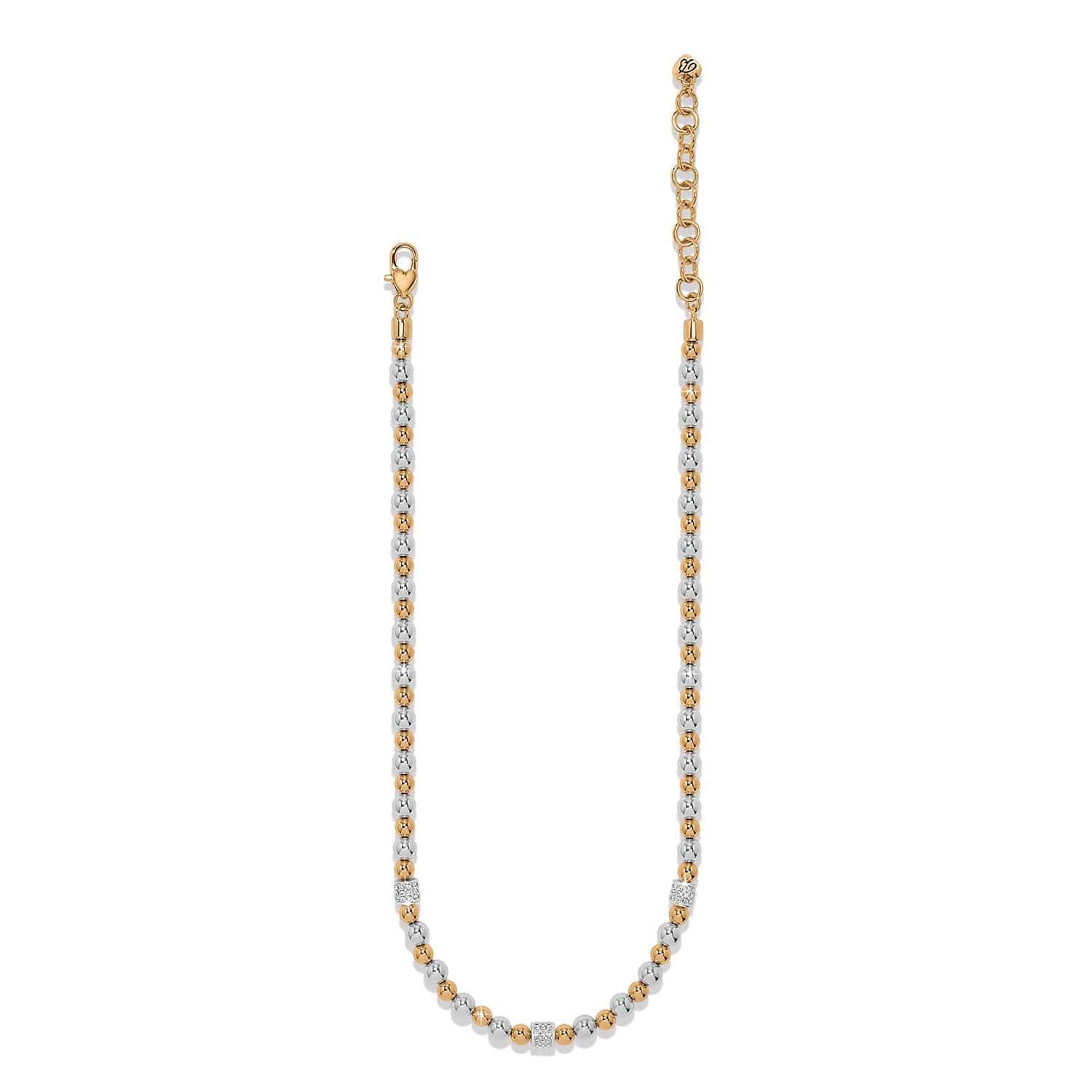 Meridian Petite Station Necklace silver-gold 2