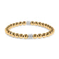 Meridian Petite Stretch Gold Bracelet view from side