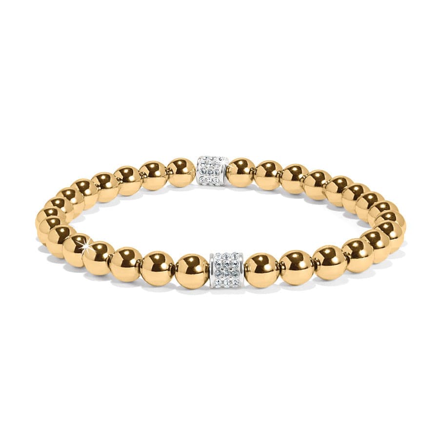 Meridian Petite Stretch Gold Bracelet view from side