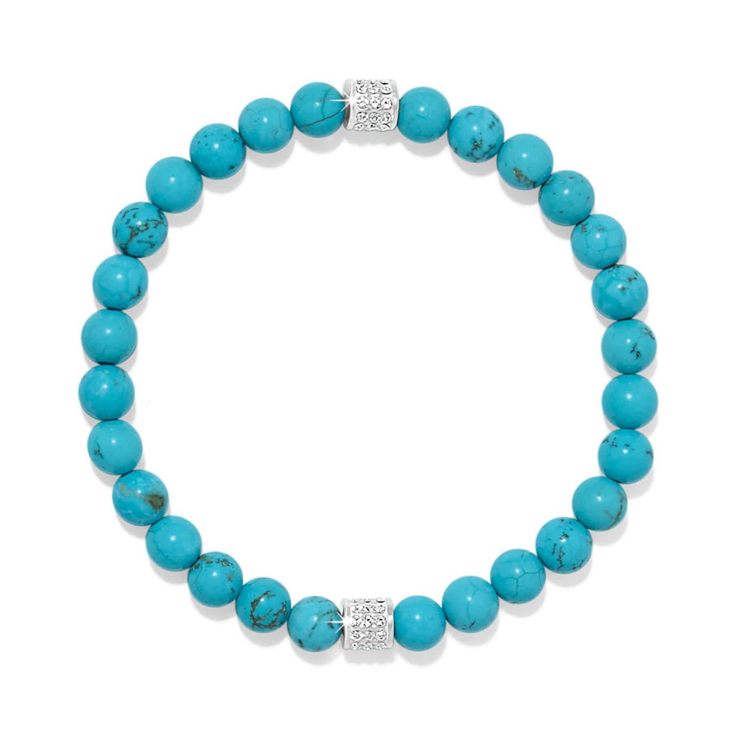 Meridian Petite Turquoise Stretch Bracelet silver-turquoise 1