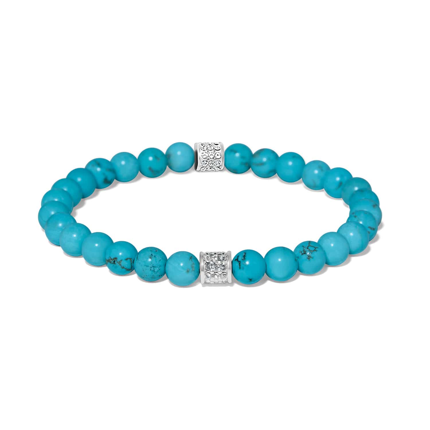 Meridian Petite Turquoise Stretch Bracelet silver-turquoise 2