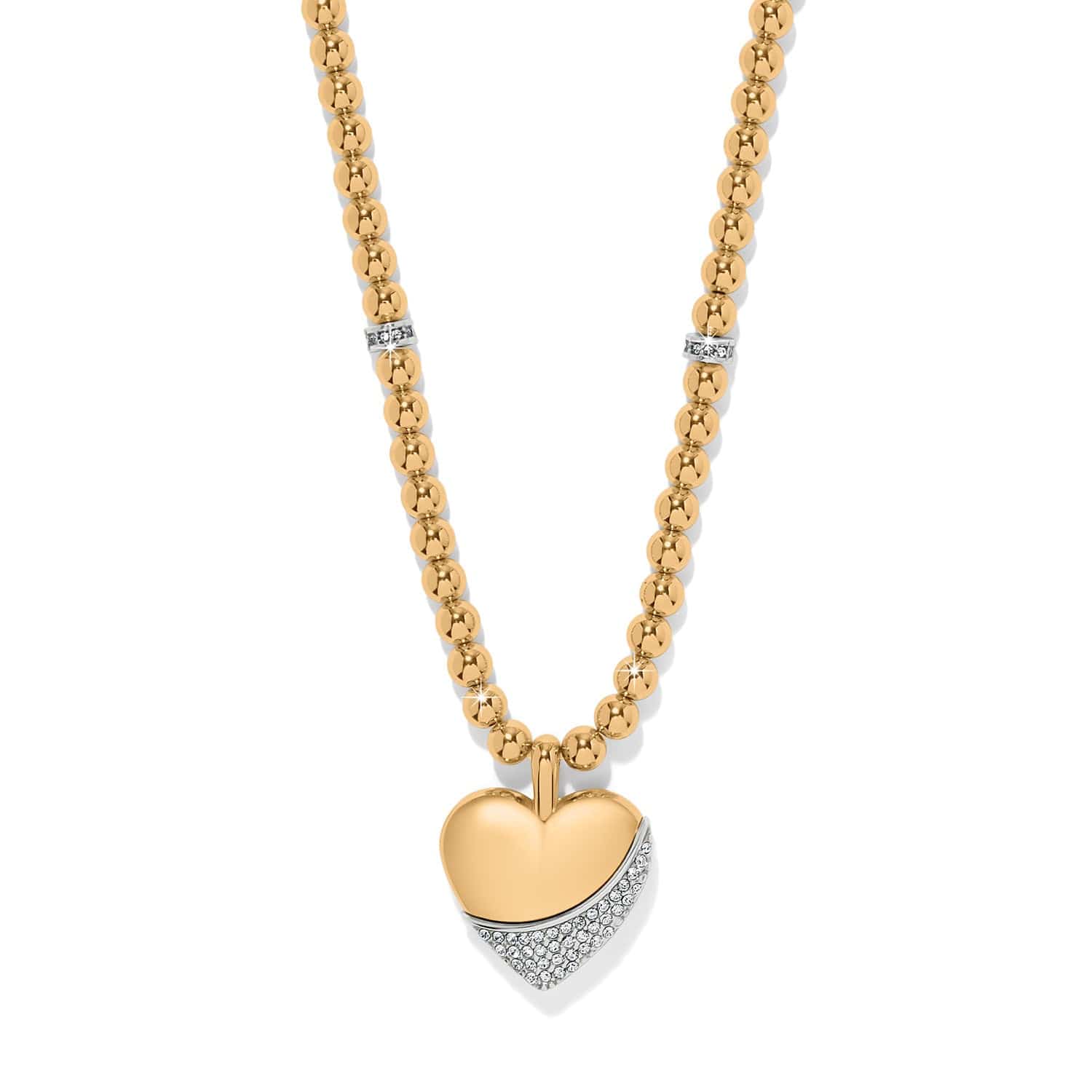 Meridian Petite Wave Heart Necklace gold 2