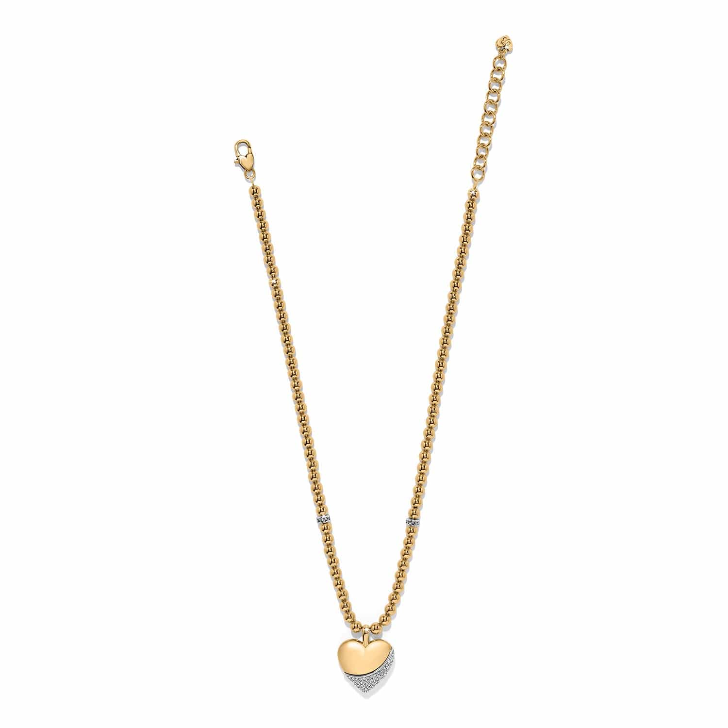 Meridian Petite Wave Heart Necklace gold 4