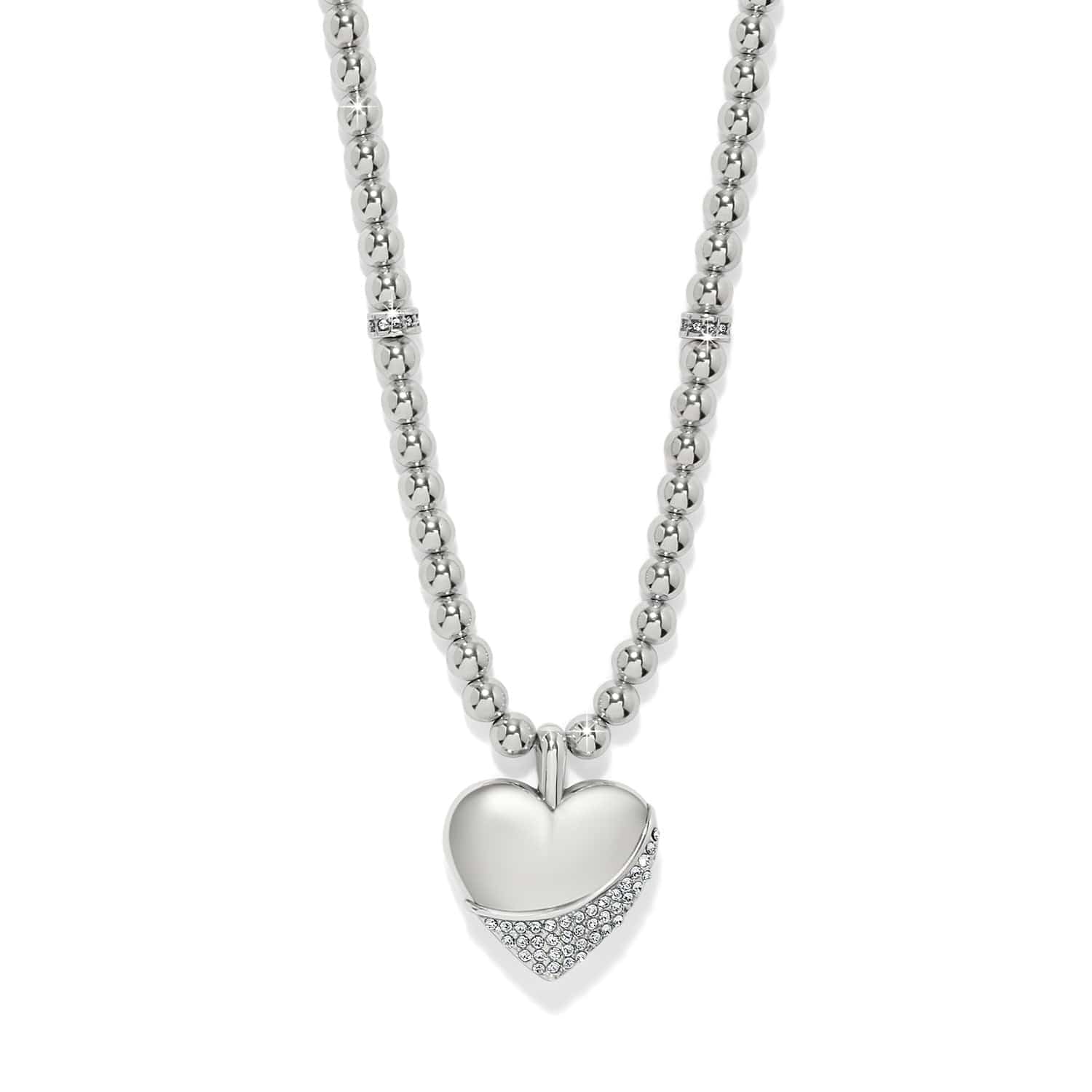 Meridian Petite Wave Heart Necklace silver 1