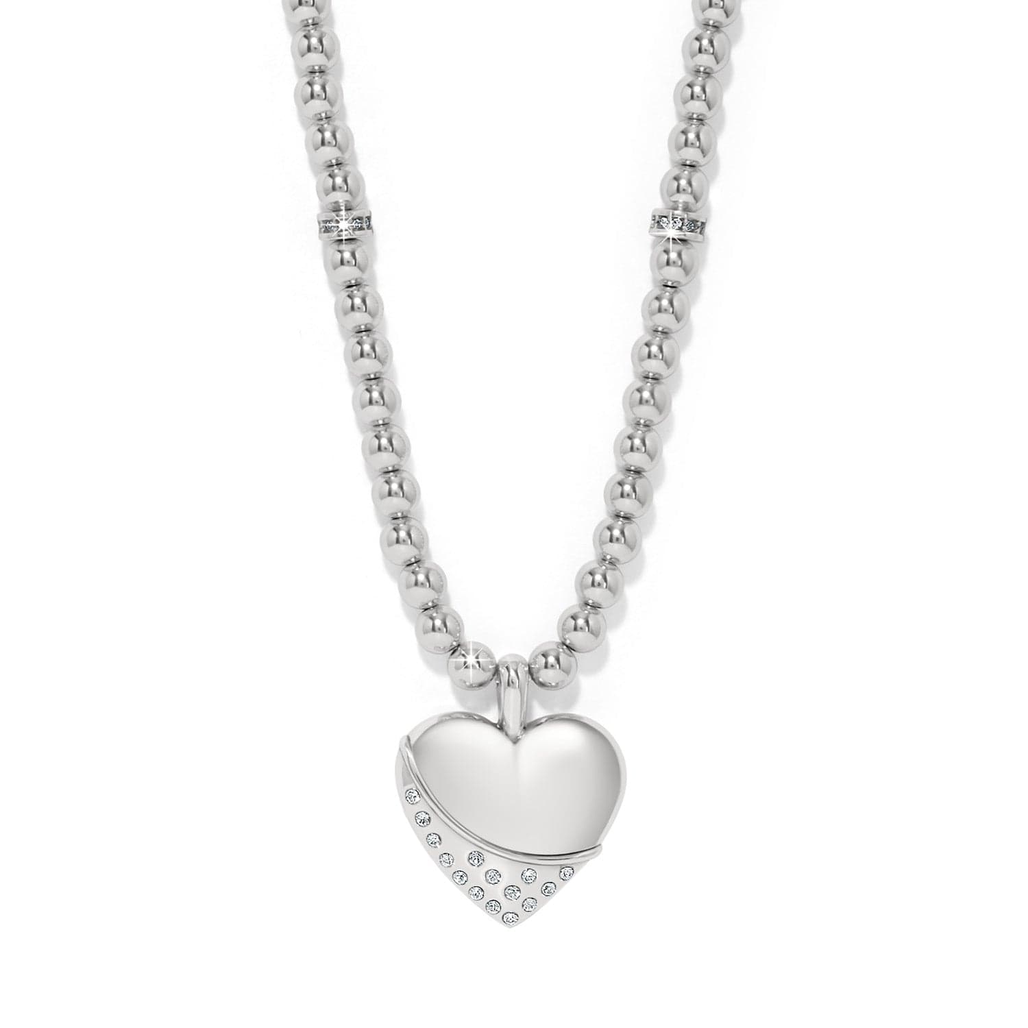 Meridian Petite Wave Heart Necklace silver 6