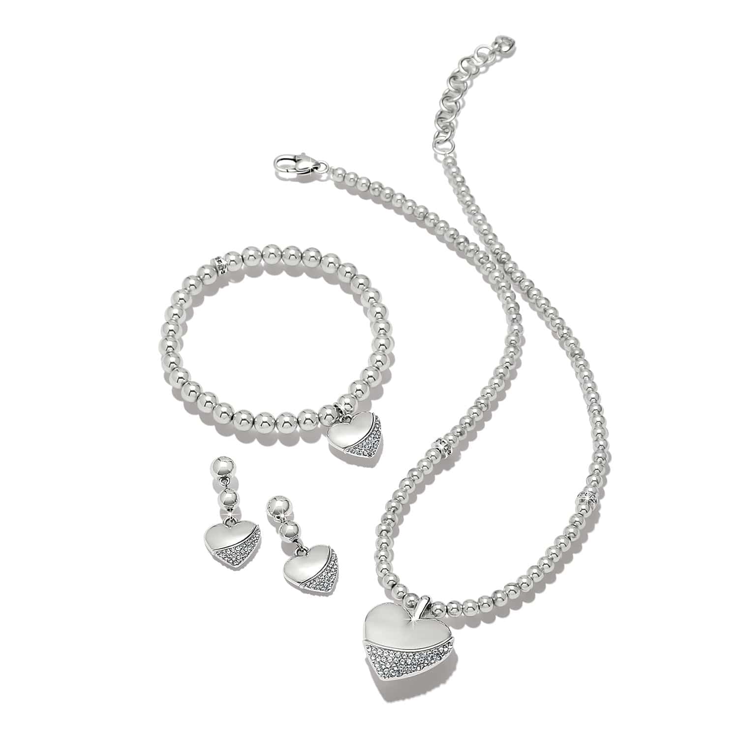 Meridian Petite Wave Heart Necklace silver 8
