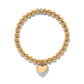Meridian Petite Wave Heart Stretch Bracelet