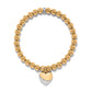 Meridian Petite Wave Heart Stretch Bracelet