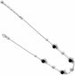 Brighton beaded chain necklace with silver-plated finish, black beads, and crystal accents on a white background