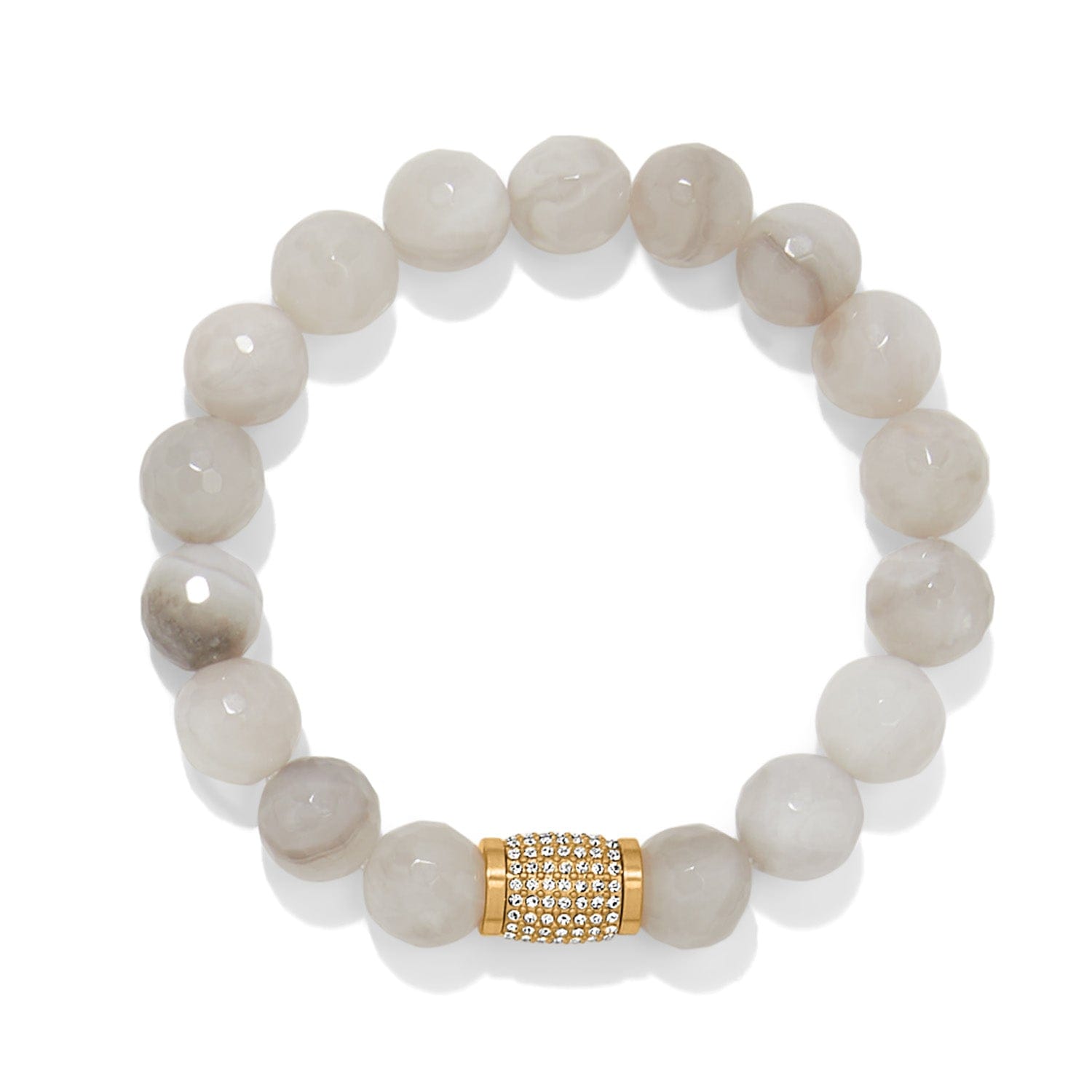 Meridian Solis Bead Stretch Bracelet cream 1
