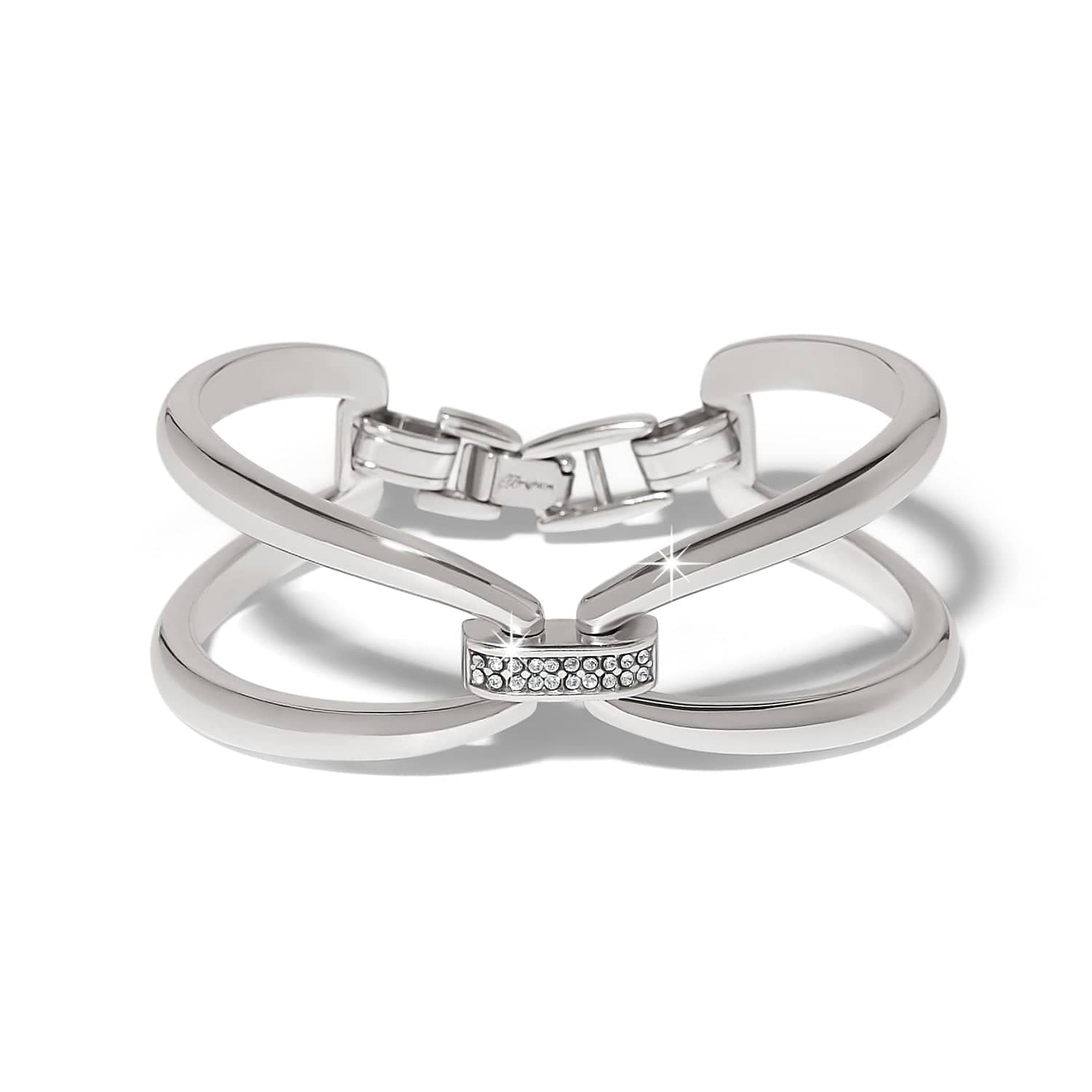 Meridian Swing Duet Hinged Bangle silver 1